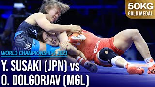 SUSAKI Yui JPN vs Otgonjargal DOLGORJAV MGL  Seniors World Championships 2023  Gold Medal [upl. by Lenahs]