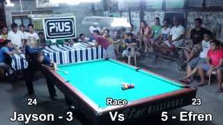 Jayson quotStarquot Marabe Vs Efren quotBataquot Reyes Part 1 [upl. by Yetak]