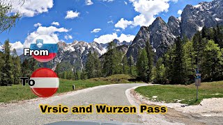 Driving from Slovenia to Austria starting from Vrsic Pass to Wurzen Pass mountain road [upl. by Norrej]