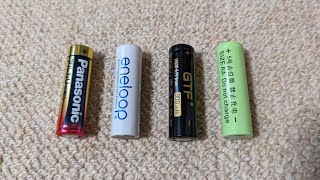 単3ニッケル水素電池の電圧が低いのでリチウムイオン電池使ってみるテスト [upl. by Htenek]