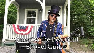 America the Beautiful on 3 string Shovel Guitar [upl. by Amil]