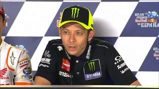 Intitolare una curva a me Valentino Rossi risponde in conferenza a Jerez 2019 [upl. by Gerladina]