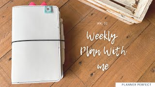 Wk 32  Plan With Me  Planner Perfect Six Month Agenda [upl. by Auqinahs591]