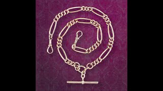 Antique Victorian Figaro Albert Chain 9ct Gold [upl. by Llertnom]