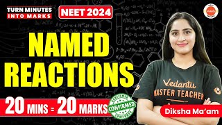 Naming reactions in 20 minutes  Organic chemistry by Diksha Maam  NEET Eng [upl. by Lenette]