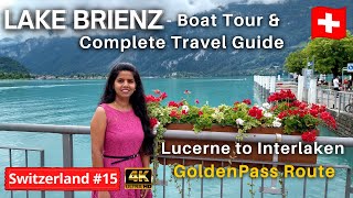 🇨🇭 GoldenPass Route  Lucerne to Interlaken train journey  Lake Brienz Switzerland  brienzersee [upl. by Retla]