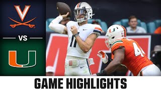 Virginia vs Miami Game Highlights  2023 ACC Football [upl. by Ardnik]