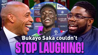 Micah Richards has Bukayo Saka in STITCHES after Arsenal win  UCL Today  CBS Sports Golazo [upl. by Wolford462]