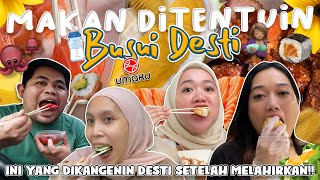 MAKAN DITENTUIN BUSUI DESTI‼️ MABOK SUSHI amp DUREN BIAR ASI LANCAR 😋 [upl. by Aerdno561]