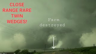 Pilger  Wisner Nebraska RARE twin EF4 Tornadoes from close range [upl. by Funda]