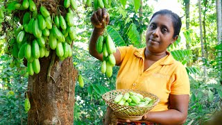 An easy method used by the rural people in preserving Sour bilimbiVillage kitchen recipe Sri Lanka [upl. by Ahseital]