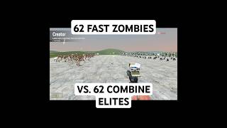 62 COMBINE ELITES VS 62 FAST ZOMBIES smol gmod shorts [upl. by Hnah]