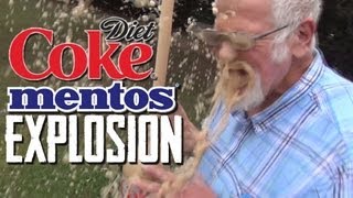 Diet Coke amp Mentos Explosion [upl. by Gaither]