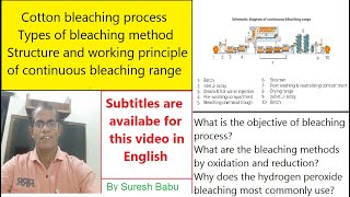 Bleaching process l Types of bleaching method l Structure and working of continuous bleaching range [upl. by Ehcrop763]