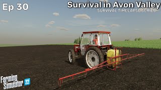 SEED ROLL SPRAY  SURVIVAL IN AVON VALLEY  Ep30  FS22 Survival Timelapse Series starting with 0 [upl. by Ardnos]