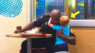 4YearOld Boy Whispers To Cop In Diner  He Turns Pale amp Quickly Calls Backup [upl. by Annayrb]