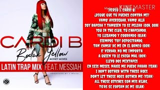 Cardi B Bodak Yellow Latina Trap Remix Lyrics [upl. by Grissel]