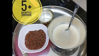 Ragi Porridge for 5 Months babies  Ragi kanji for babies in Tamil  5 Months baby food [upl. by Sicnarf797]