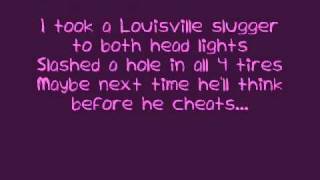 carrie underwood before he cheats lyrics [upl. by Latreese]