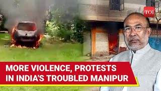 Manipur On Boil BJP Leaders House Set On Fire  Kukis Blast CM Biren For Inciting Violence [upl. by Aikim21]