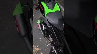 2022 Ninja 400 KRT Coffman’s slipon exhaust sound vs stock exhaust [upl. by Nahshun]