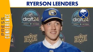 quotIm Proud to be Part of the Buffalo Organizationquot  Ryerson Leenders After Being Drafted [upl. by Auqenat]