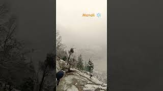 After a few days Manali will look like this manali shorts travelvlog snowfall mountains [upl. by Tomasine]