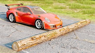 Mobil vs Fallen Tree 16  BeamNG Drive [upl. by Aliber659]