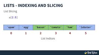 Python Lists Indexing amp Slicing [upl. by Hinkle]