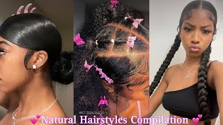 Cute amp Trendy Natural Hairstyles Styles By Baddies [upl. by Gahan]