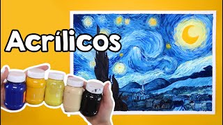 ¿Cómo pintar con ACRÍLICOS Tips y recomendaciones ✄ Quédate en casa y crea arte Conmigo [upl. by Muriah]