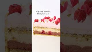 Raspberry Pistachio and Ruby Chocolate Entremet dessert [upl. by Bushweller]