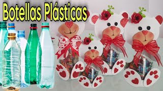 OSITOS para Regalar en San Valentín con Una Simple BOTELLA PLÁSTICA DE REFRESCO ♻️ Manualidades [upl. by Marlane]