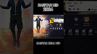 Raistar Real Uid Free Fire 🔥raistar [upl. by Enayd]