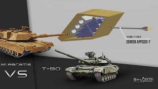 T90 Vs M1 Abrams  Armour Piercing Simulation [upl. by Lletnohs]