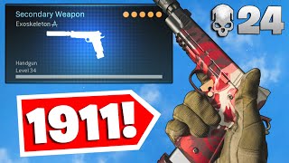 the quot1911quot PISTOL in WARZONE BEST 1911 CLASS SETUP 24 KILL GAMEPLAY MODERN WARFARE WARZONE [upl. by Willa]