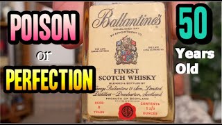 Drinking a 50 YEAR OLD BALLANTINES mini bottle [upl. by Wooster659]