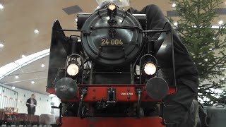 BR 24 004 on track at steamexhibition Karlsruhe EDHT 2015 [upl. by Gradey]