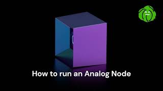 ⚙️How to run an Analag node  Step by step tutorial⚙️ [upl. by Aaren626]