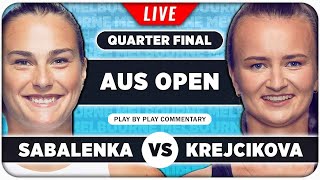 SABALENKA vs KREJCIKOVA • Australian Open 2024 QF • LIVE Tennis PlaybyPlay Stream [upl. by Mosley624]