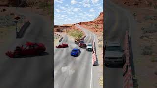 Realistic Highway Car Crashes 56  BeamNGdrive [upl. by Bouchard858]