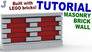 LEGO Masonry Brick Wall Tutorial [upl. by Flin]