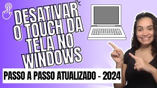 Como Desativar o Touch do Notebook [upl. by Treblah]