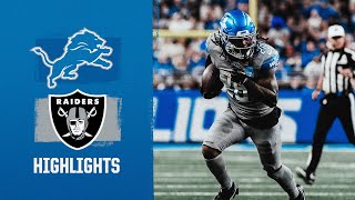 Jahmyr Gibbs goes OFF for 189 yards in the Lions win vs the Raiders  2023 Week 8 Game Highlights [upl. by Nyrrat]