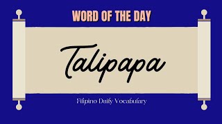 Talipapa in English  Pronunciation [upl. by Ettenauq603]