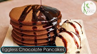 Yummy Eggless Chocolate Pancake Recipe  Easy amp Quick Breakfast Recipe  The Terrace Kitchen [upl. by Warchaw]