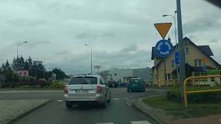 Driving through Poland  Starogard Gdański Pomeranian region [upl. by Tahp]