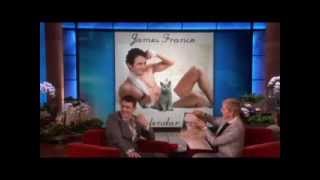 James Franco and His Cat Calendar on Ellen show [upl. by Pegg]