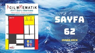 ACİL MATEMATİK AYT ÇÖZÜMLERİ SAYFA  62 2019 [upl. by Donella921]