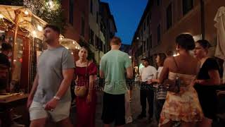 With Rome reaching a record high of 418C tourists flocked to Trasteveres nightlife [upl. by Bebe]